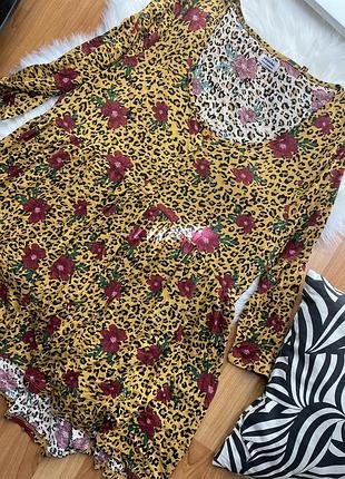 Сток нова туніка в принт батал plus size 22 5хл віскоза