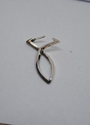 Серьги серебряные с марказитом