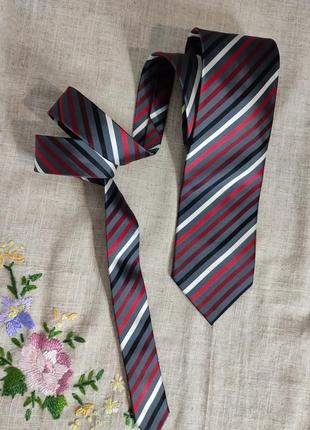 Краватка шовкова у смужку різнокольорова