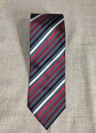 Краватка шовкова у смужку різнокольорова2 фото