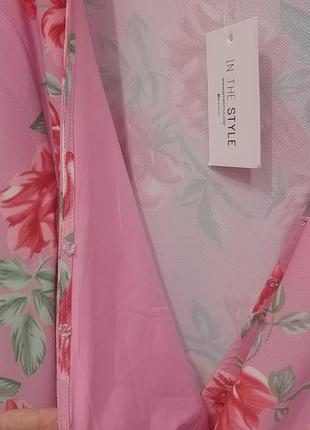 Розовое платье макси с принтом jess millichamp8 фото