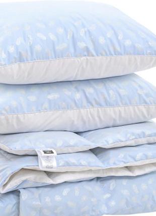 Одеяло mirson набор №2147 bio-blue зима 50% пух одеяло 140х205 + подушки (2200003022209)