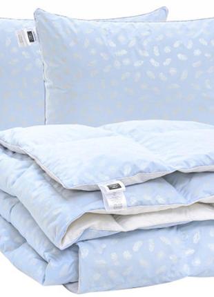 Одеяло mirson набор №2145 bio-blue зима 50% пух одеяло 155х215 + подушки (2200003024630)