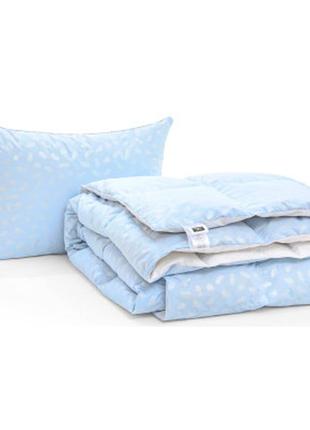 Одеяло mirson набор №2146 bio-blue зима 50% пух одеяло 140х205 + подушка (2200003022193)3 фото