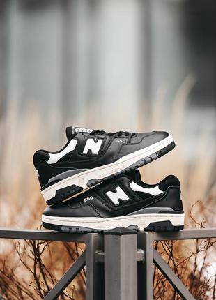 Мужские кроссовки new balance 550 black white 41-42-43-44-45