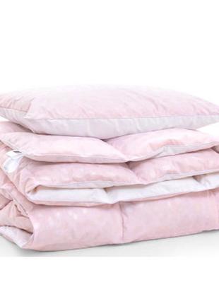Одеяло mirson набор №2148 bio-pink зима 50% пух одеяло 220х240 + подушка (2200003024784)3 фото