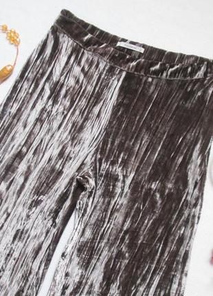 Мега шикарные велюровые широкие штаны pull&bear 💜❄️💜6 фото
