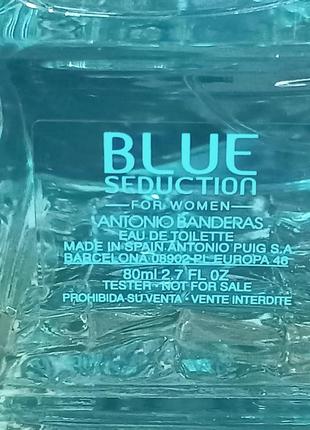 Тестер туалетна вода для жінок antonio banderas blue seduction for women 80 мл4 фото