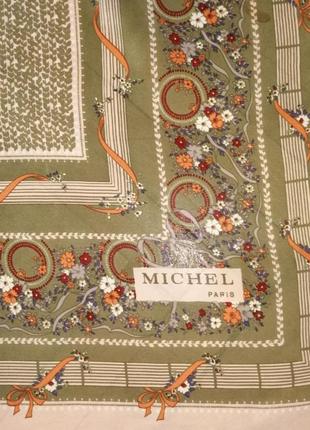 Винтажный шелковый платок michael paris4 фото
