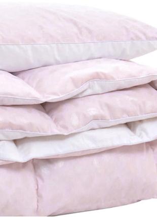 Одеяло mirson набор №2166 bio-pink зима 90% пух одеяло 155х215+подушка (2200003025477)1 фото