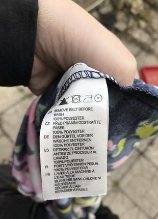 Платье-халат на застежке,рубашка на кнопках, цветочный принт, h&m4 фото