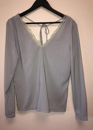 Оригінальна стильна сорочка відкрита спина святкова шовкова у стилі zara