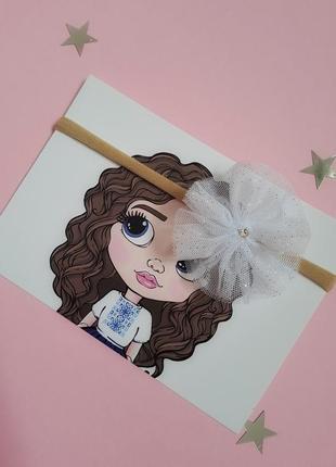 Фатиновый цветочек на повязке