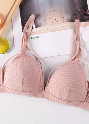 Женский бюст в рубчик s/m пудровый 75-80ab.