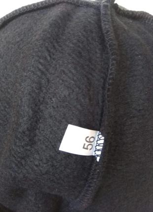 Армійська тепла зимова шапка флісова черна3 фото