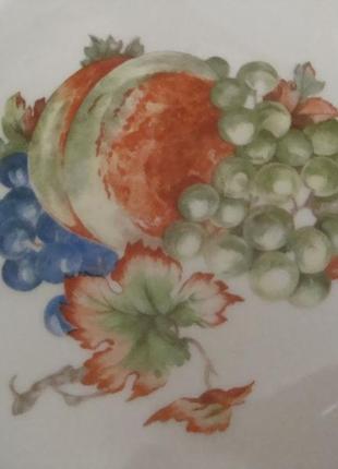 Антикварное блюдо фрукты фарфор ссср барановка 1940 годов №9686 фото