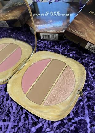 Лімітована палетка для контурингу marc jacobs beauty o!mega x three powder palette tantalize glo! рум'яна, бронзер, хайлайтер