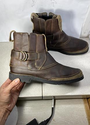 Timberland brown мужские казаки ботинки кожаные р 43 27,5 см оригинал