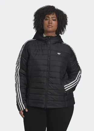 Куртка adidas hooded slim jacket plus size