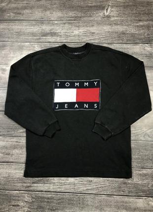 Вінтажний, чоловічий світшот tommy jeans