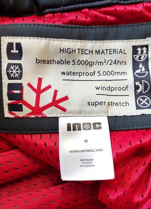 Чоловічі лижні мембранні штани inoc softshell, мембрана 5000 водовідштовхуючі4 фото