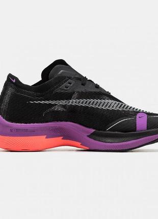 Мужские кроссовки nike air zoom vaporfly black purple / smb3 фото