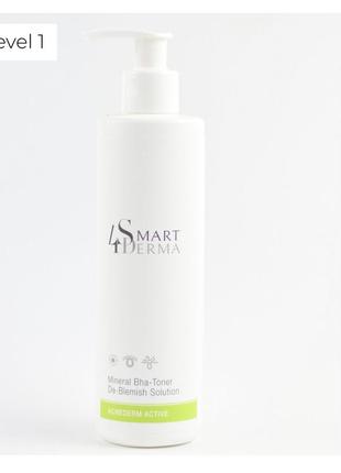 Smart4derma мінеральний себорегулюючий тонер. mineral bha-toner de-blemish solution