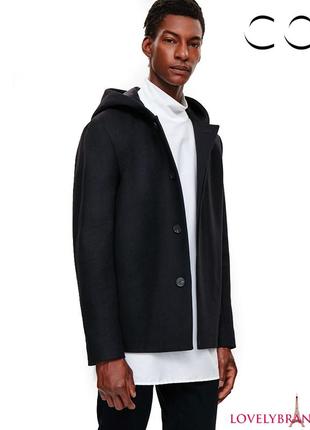 Пальто cos 76% шерсть 4% кашемир полупальто шерстяное кашемировое мужская куртка демисезон