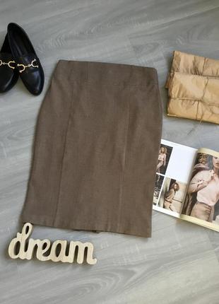Базовая юбка карандаш с интересным декором по бёдрам размер 121 фото