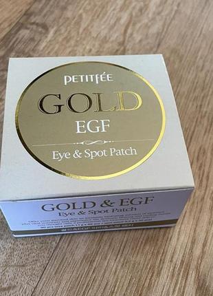 Гідрогелеві патчі для очей з золотом і egf - petitfee gold & egf eye & spot patch 60шт + 30 точкових