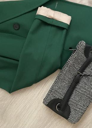 Зелёный пиджак двубортный жакет качество reiss3 фото