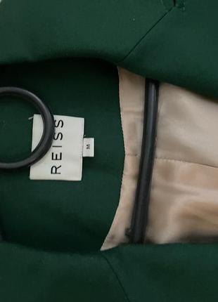 Зелёный пиджак двубортный жакет качество reiss4 фото