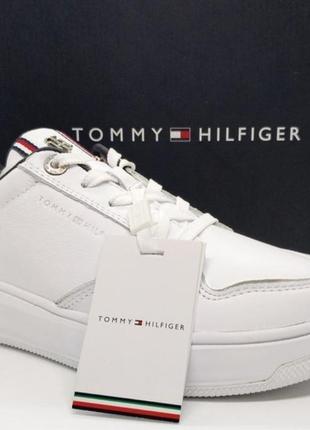 Кожаные кеды кроссовки tommy hilfiger