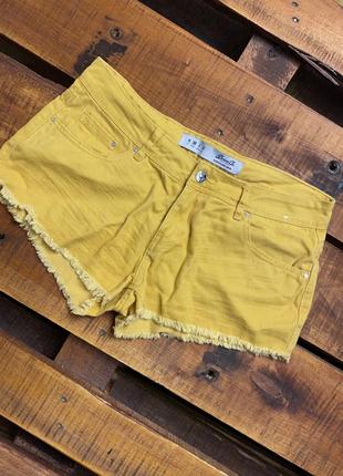 Женские короткие хлопковые шорты denim co (деним ко мрр идеал оригинал желтые)