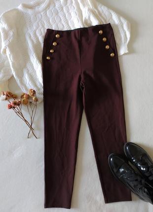 Эластичные брюки лосины леггинсы женские с высокой посадкой1 фото
