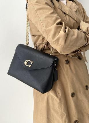 Жіноча брендова шкіряна сумка coach tammie shoulder bag оригінал сумочка кроссбоді коач коуч шкіра на подарунок дружині подарунок дівчині
