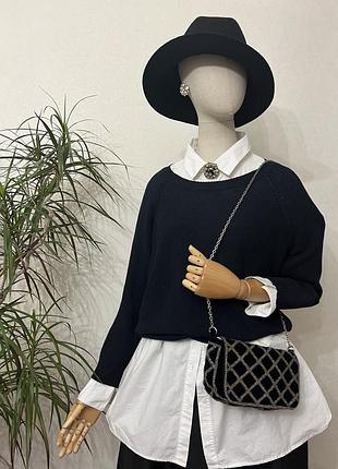 Чорний джемпер,реглан,свитер,кофта,люкс бренд,max mara,