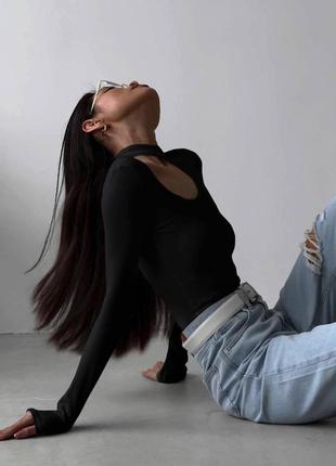 Лонгслив с чокером у2к y2k для хилс heels pole dance для танцев5 фото