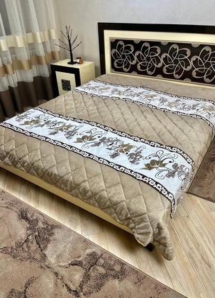 Покривало стьобаное (однотон) рисунок 200х220