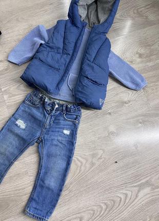 Жилетка джинси кофта жилет zara 18/24