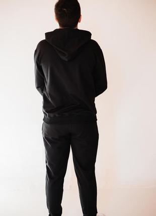 Високоякісний спортивний костюм двунитка чорний5 фото