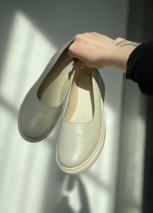 Шкіряні балетки туфлі з натуральної шкіри
