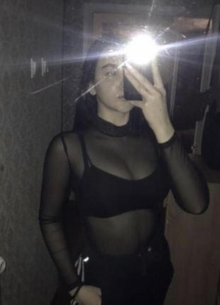 ✨новый гольф сетка все цвета ! xs-s-m-l базовый гольф сетка чёрный гольф белая водолазка сеточкой прозрачная блуза блузка праздничная нарядный5 фото