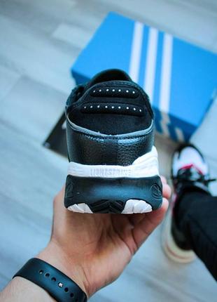 Кожаные мужские кроссовки Infant adidas niteball black. кожаные кроссовки9 фото