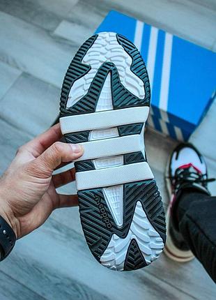 Кожаные мужские кроссовки Infant adidas niteball black. кожаные кроссовки7 фото