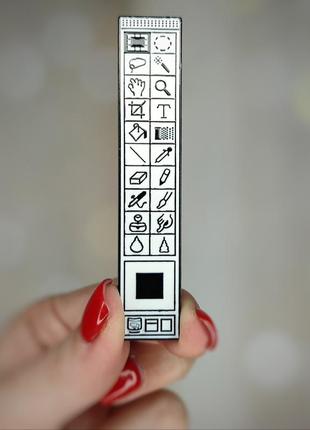 Металевий значок - пін "панель інструментів. фотошоп" (знач0173)