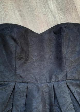 Маленькое черное вечернее платье бюстье сексуальное oodji р. 38 миди4 фото