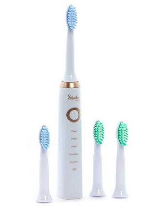 Електрична зубна щітка sk-601 з 4 насадками, 5 режимів роботи1 фото