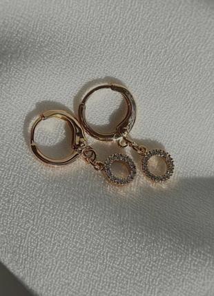 Серьги xuping медзолото позолота медицинский сплав