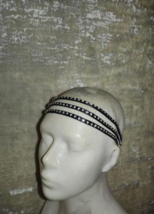 Гецька пов'язка прикраса для волосся в стилі гетсбі umberto giannini зі стразами
